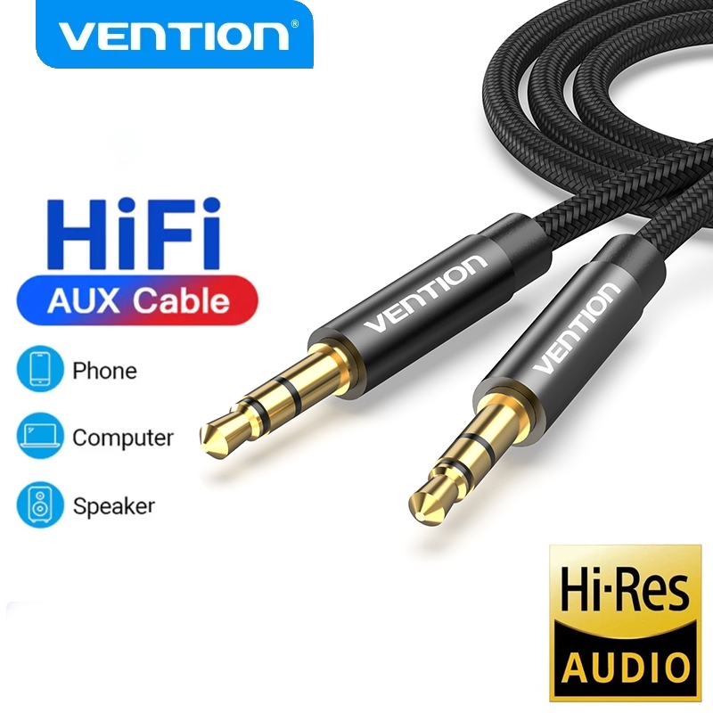 Vention 3.5mm Cabo De Áudio Alta Fidelidade Aux Macho Para Fones De — Celulares e Acessórios