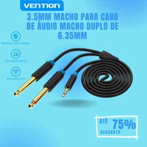 Vention 3.5mm to 6.35mm Stereo Jack Audio Cable 3.5mm 1 8" Trs to