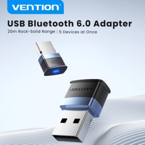 Vention Bluetooth 6.0 USB Adaptador De 5 Dispositivos 20m Para