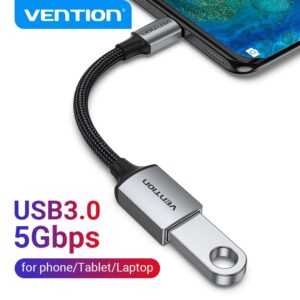 Vention Cabo Adaptador Otg Tipo C Usb 3.0 Macho Para Fêmea De Alta