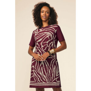 Vestido Feminino Curto Estampado Marialícia Vermelho