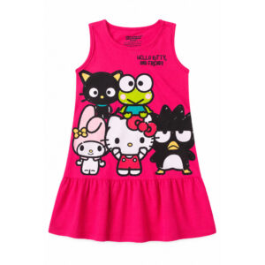 Vestido Feminino Infantil Brilho Da Amizade Hello Kitty — Moda Feminina