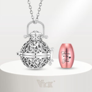 Vnox Hollow Flower Texture Crematorium Colar Masculino Frasco De — Perfumes