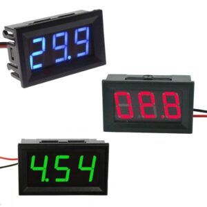 Voltímetro Digital LED DC 4,5V a 30V Universal para Carro, Moto