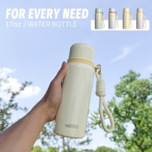 Watersy 500ml Garrafa Térmica liso espacial Quente Frio Com