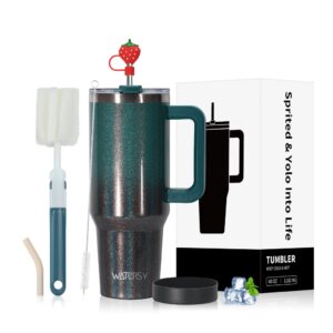 Watersy Copo de Inox com Palha Ideal para Carro, Academia e