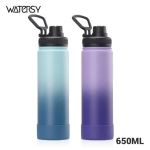 Watersy Garrafa Térmica 650ml Inox Isol. Duplo, 24h Quente Frio c