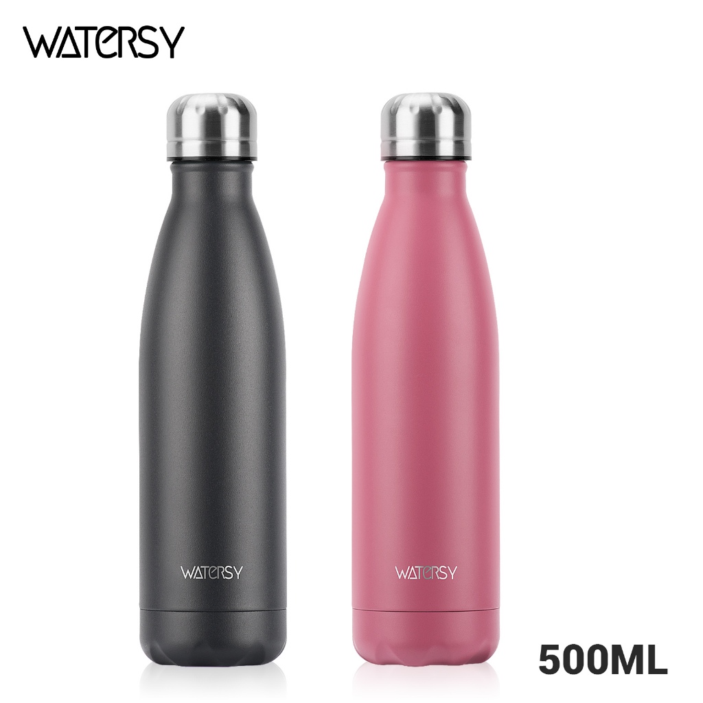 Watersy Garrafa Térmica De Água Squeeze 500ml Térmica Inox Colorida