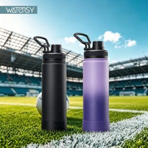 Watersy kit 2 Garrafa Térmica 650ml Inox 18 8, Isol. Duplo, 24h — Cozinha e Utensílios