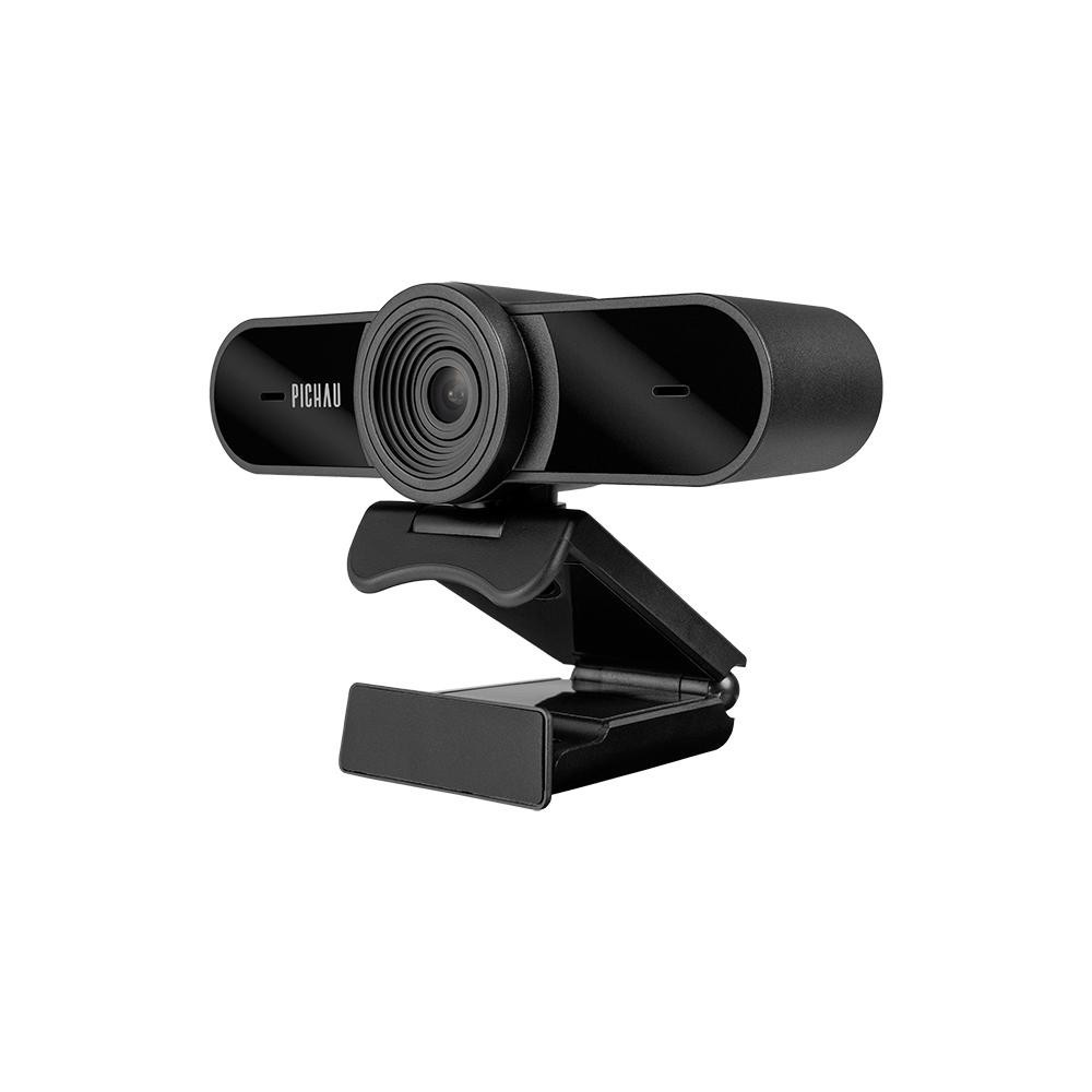 Webcam Pichau Indus, 2K, USB, Preto — Informática