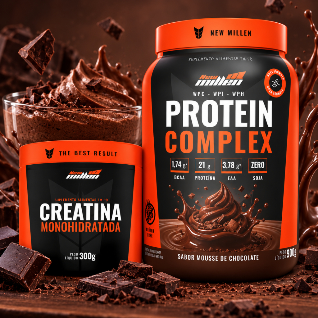 Whey Protein Complex New Millen Blend Pote 900g Creatina — Suplementos