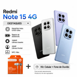 Xiaomi Redmi Note 15 4G, Processador Mediatek Hélio G100-Ultra