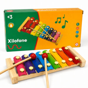 Xilofone Infantil Madeira 8 Notas Brinquedo Musical Educativo