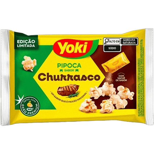 Yoki Pipoca para Micro-Ondas Churrasco com Sal Pacote 90g — Eletroportáteis